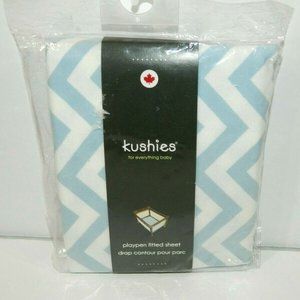 Kushies 100% Cotton Flannel Playpen Fitted Sheet
